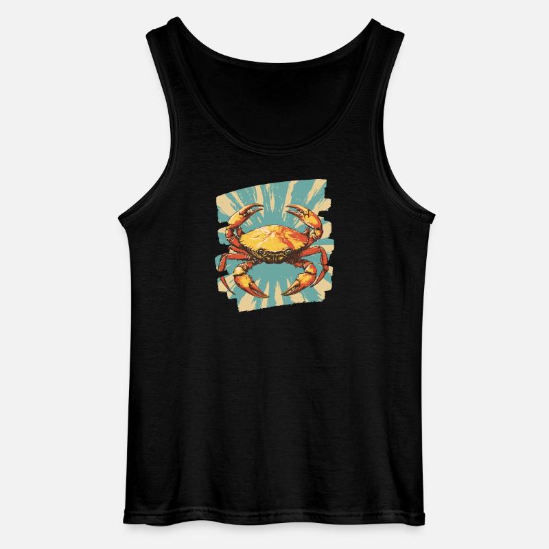 Krabbe Retro - Gildan Männer Tank Top - Schwarz