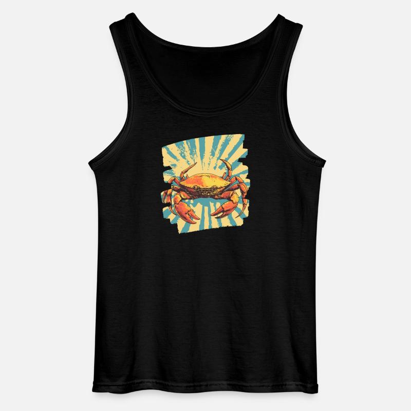 Krabbe Retro - Gildan Männer Tank Top - Schwarz