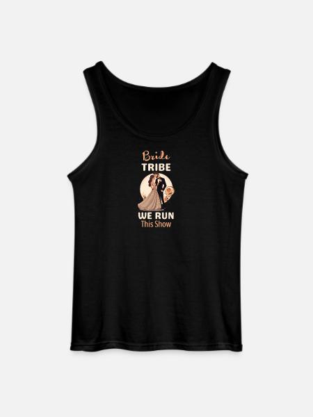 Bride Tribe We Run This Show - Gildan Men’s Tank Top - black