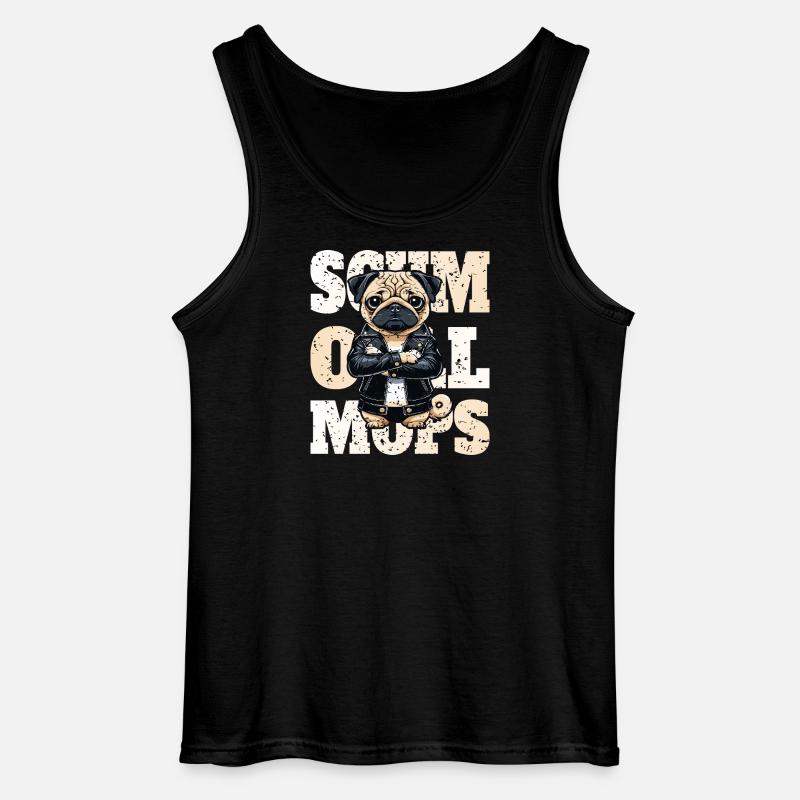 Schmollmops - Gildan Männer Tank Top - Schwarz