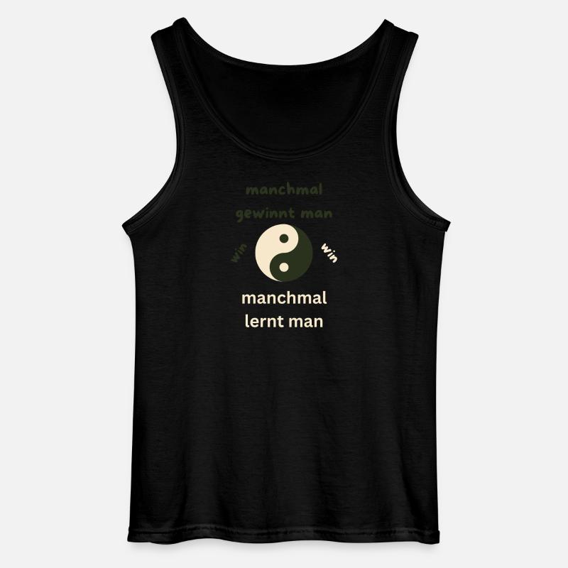 manchmal gewinnt man - Gildan Männer Tank Top - Schwarz