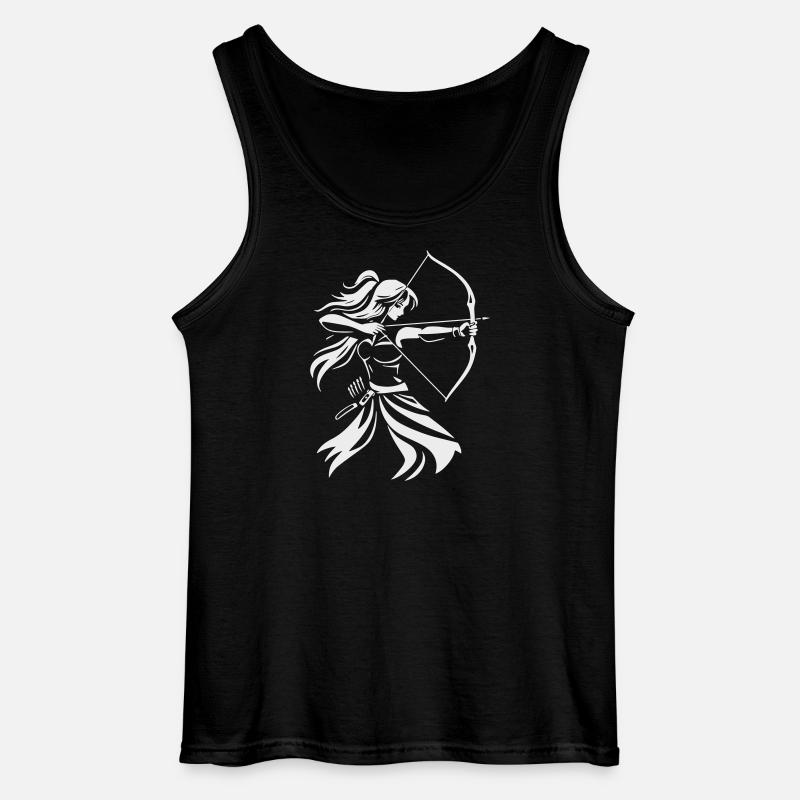 Silhouette d’archer avec arc - Débardeur Gildan Homme - noir