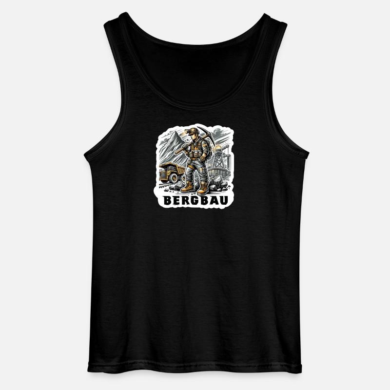 Harte Arbeit im Bergbau - Gildan Männer Tank Top - Schwarz