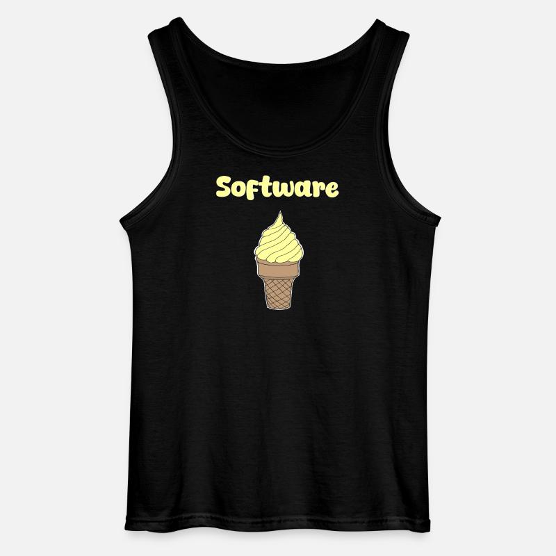 Software Eis Vanille - Gildan Männer Tank Top - Schwarz