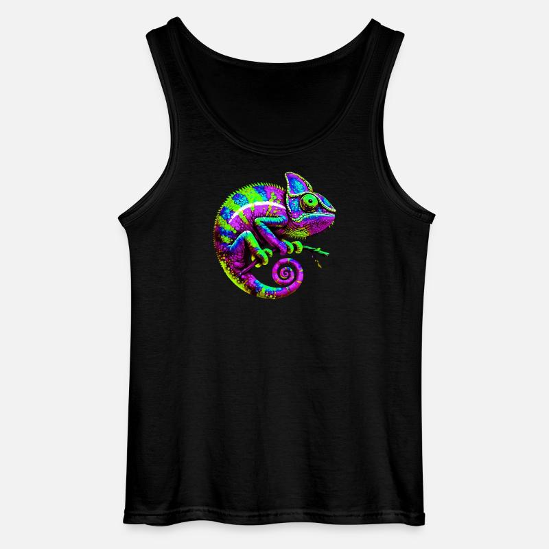 Chamäleon - Gildan Männer Tank Top - Schwarz
