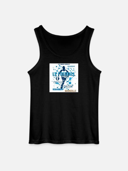 Football Bleu Marseille - Débardeur Gildan Homme - noir