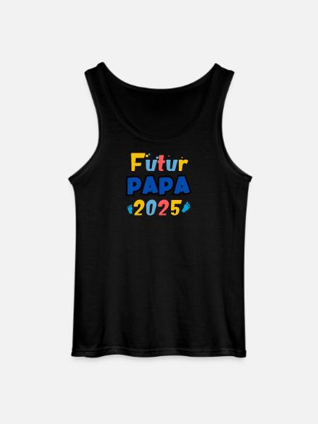 Future Dad 2025 Rainbow - Gildan Men’s Tank Top - black