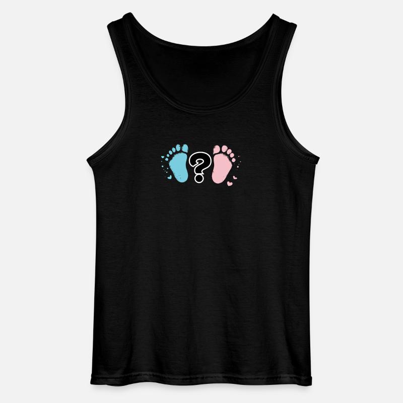 Empreintes Bébé Pastel et Question - Débardeur Gildan Homme - noir
