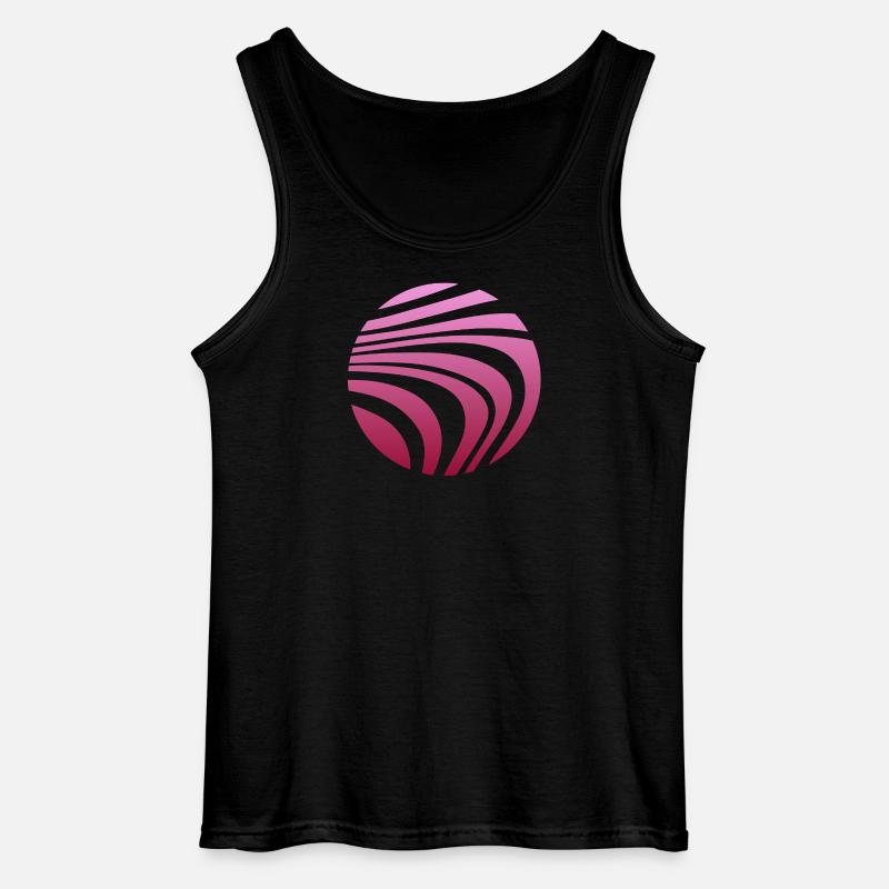 Psychedelic Pattern Pink Gradient - Gildan Men’s Tank Top - black