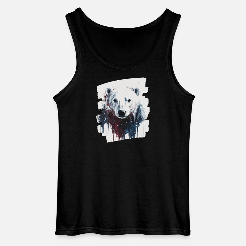 Eisbär Graffiti Sprayer - Gildan Männer Tank Top - Schwarz