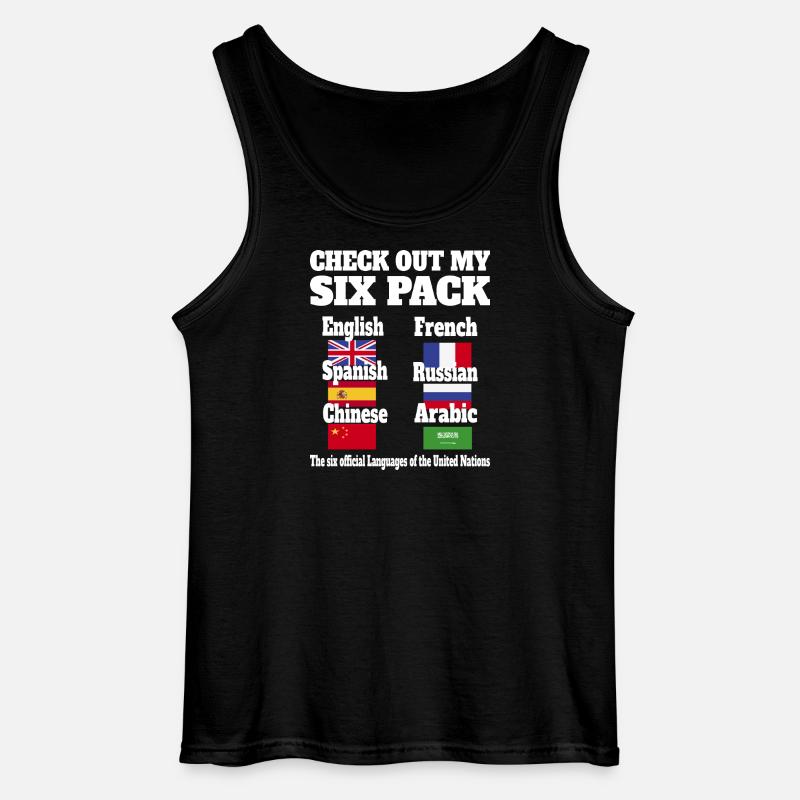 Sprachen Sixpack - Gildan Männer Tank Top - Schwarz