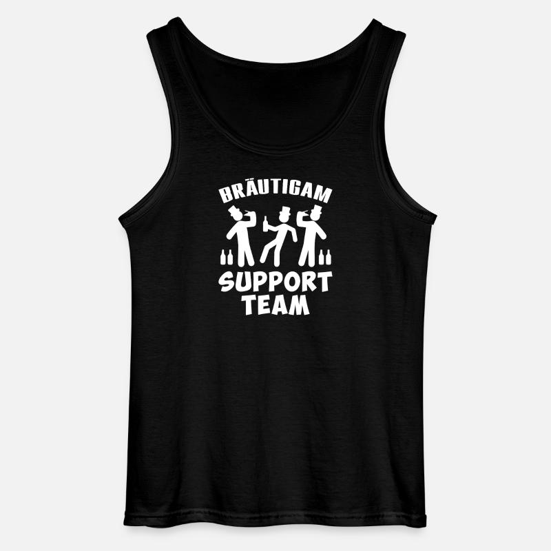 Bräutigam Support Team design - Gildan Männer Tank Top - Schwarz