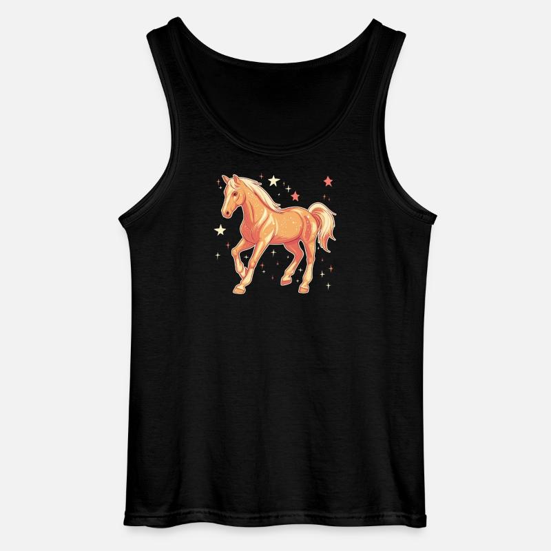 Pferd mit Sternen - Gildan Männer Tank Top - Schwarz