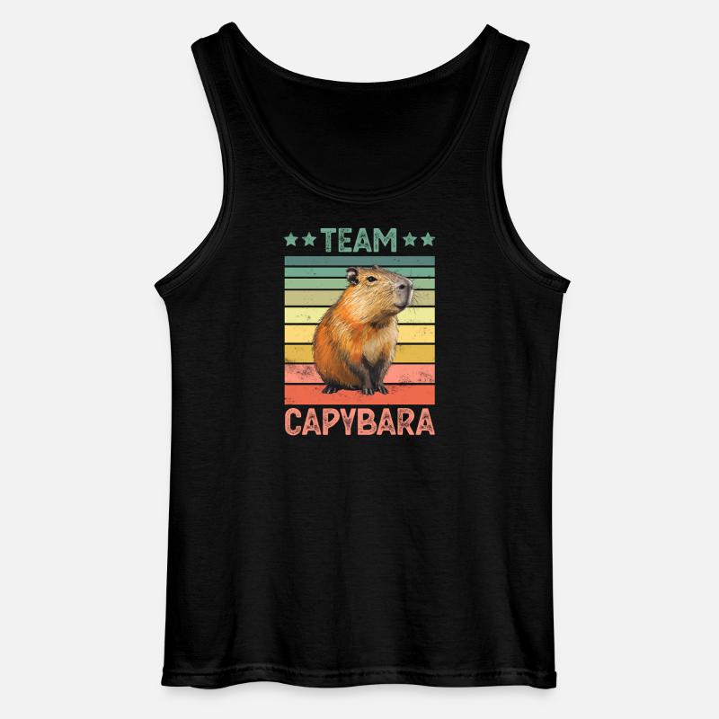 Capybara Wasserschwein - Gildan tanktop til mænd - sort