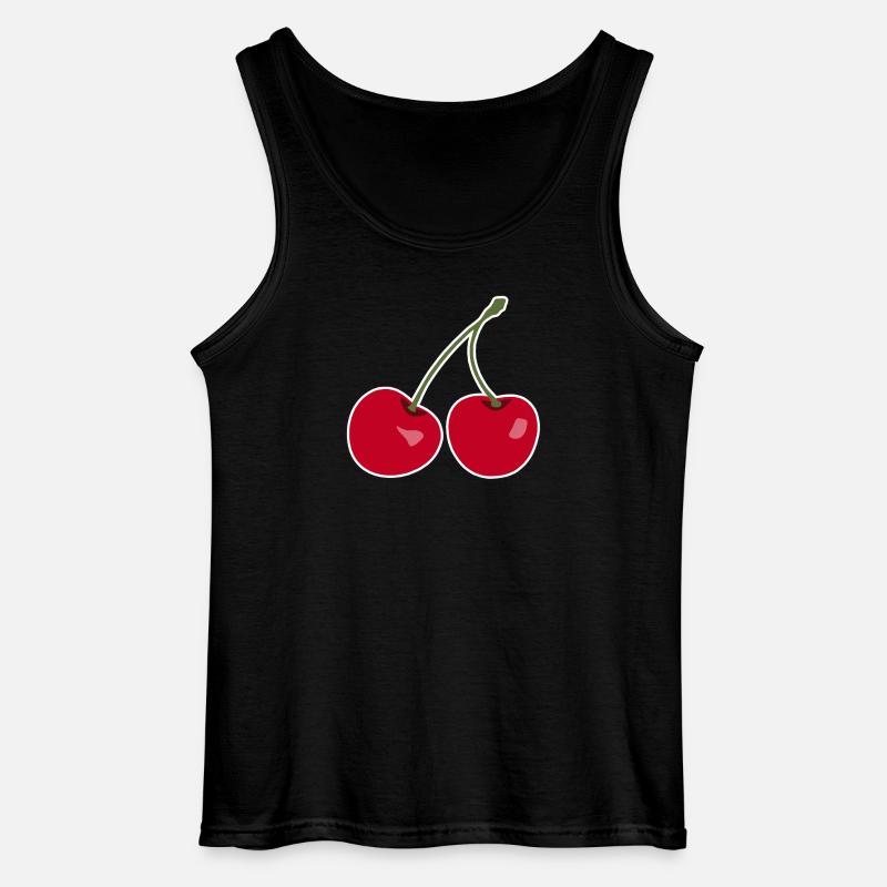 Kirsche, Rote Kirschen - Gildan Männer Tank Top - Schwarz