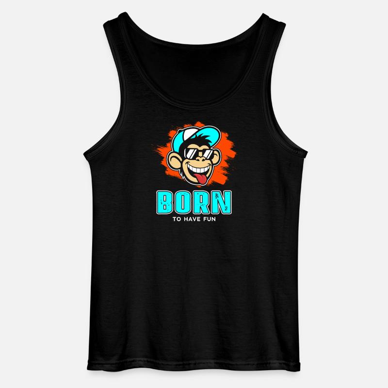 Born - Gildan Männer Tank Top - Schwarz
