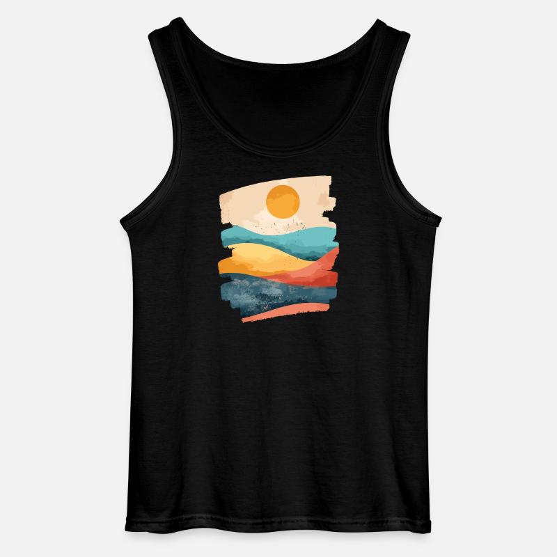 Sommer Sonne - Gildan Männer Tank Top - Schwarz