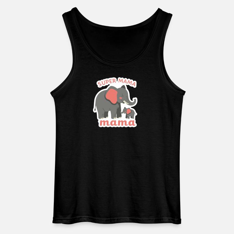 Super Elefant Mama - Gildan Männer Tank Top - Schwarz