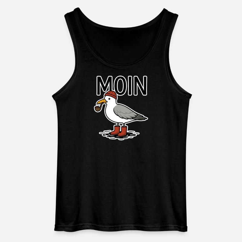 Möwe Moin - Gildan Männer Tank Top - Schwarz