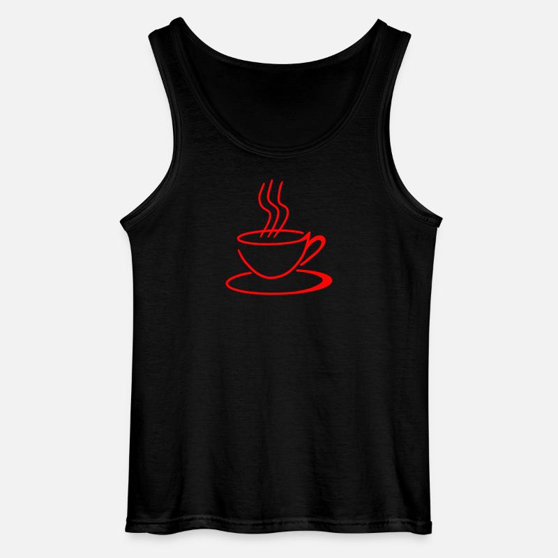 Minimalistischer und moderner Kaffee - Gildan Männer Tank Top - Schwarz