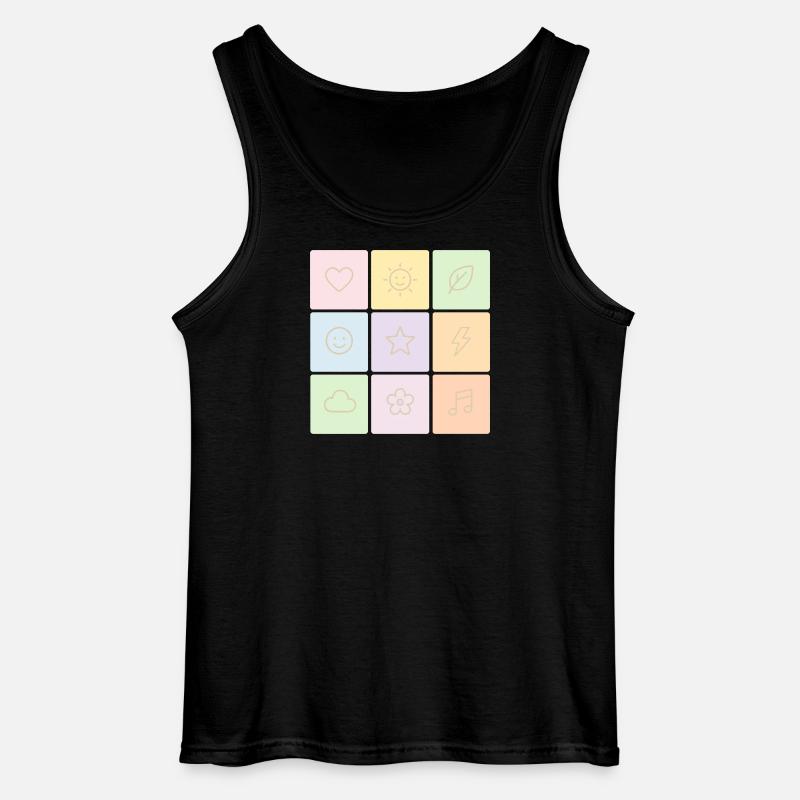 Pastel Bento Vibes - Gildan Men’s Tank Top - black
