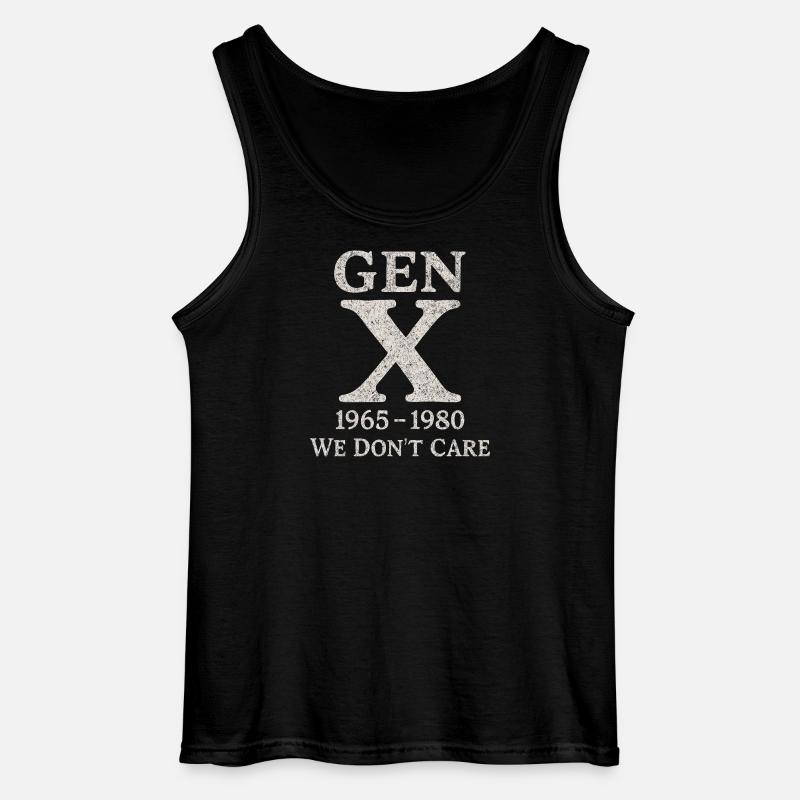 Generation X - We don't care - Gildan Men’s Tank Top - black