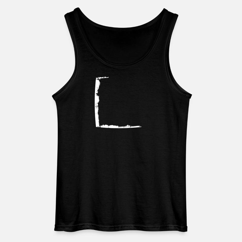 Half frame dirty white - Gildan Men’s Tank Top - black