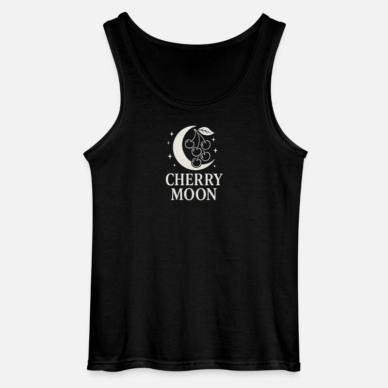 Cherry Moon – Mystik trifft Frucht (Kirsche) - Gildan Männer Tank Top - Schwarz