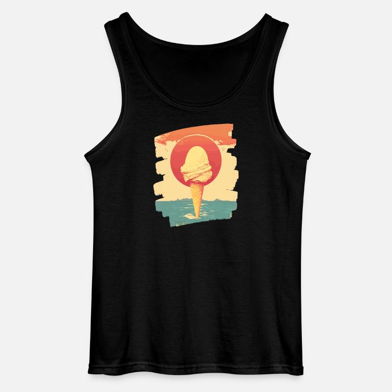 Eis und Eiscreme Kugel - Gildan Männer Tank Top - Schwarz
