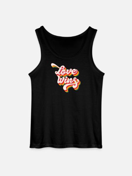 LGBTQ Pride Month - Love Wins - Gildan Men’s Tank Top - black