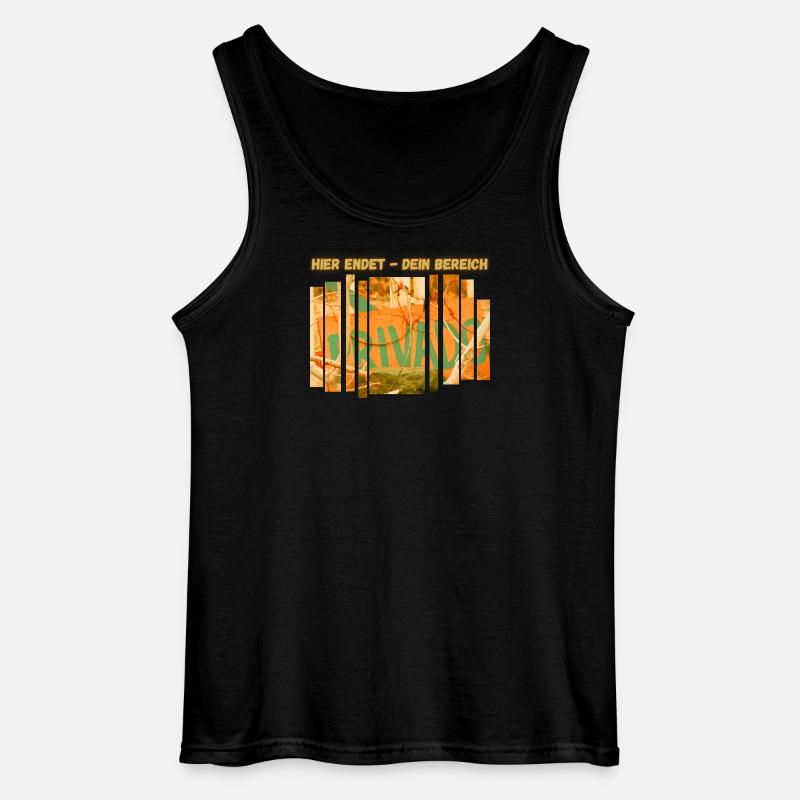 Hier endet dein Bereich - Gildan Männer Tank Top - Schwarz