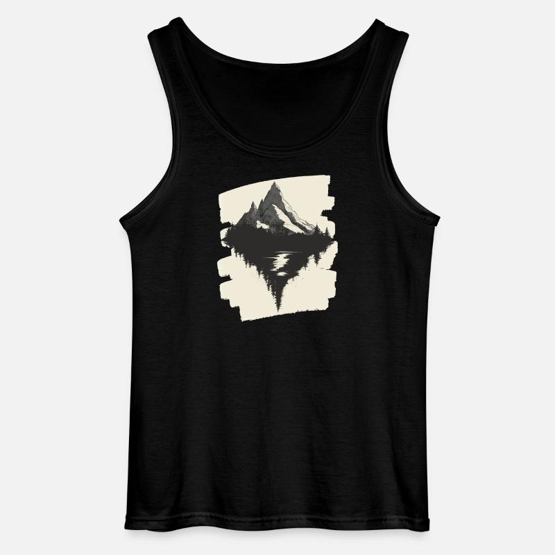 Berge Klettern Kletterer Wandern - Gildan Männer Tank Top - Schwarz