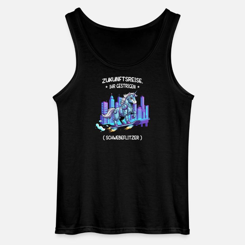 Cyber-Einhorn-Reise - Gildan Männer Tank Top - Schwarz