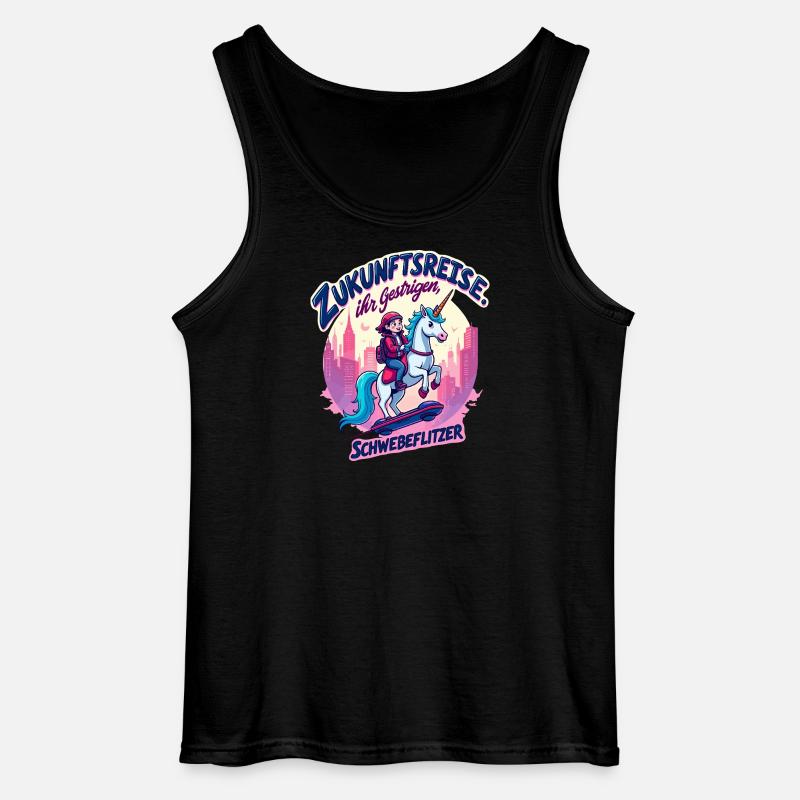 Zukunftritt mit Einhorn - Gildan Männer Tank Top - Schwarz