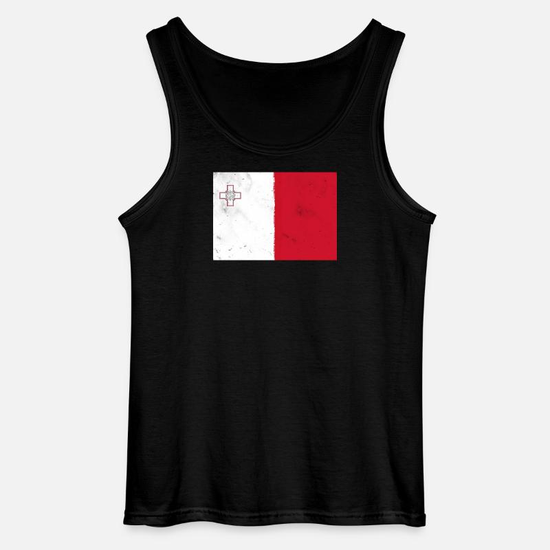 Flagge von Malta - Gildan Männer Tank Top - Schwarz