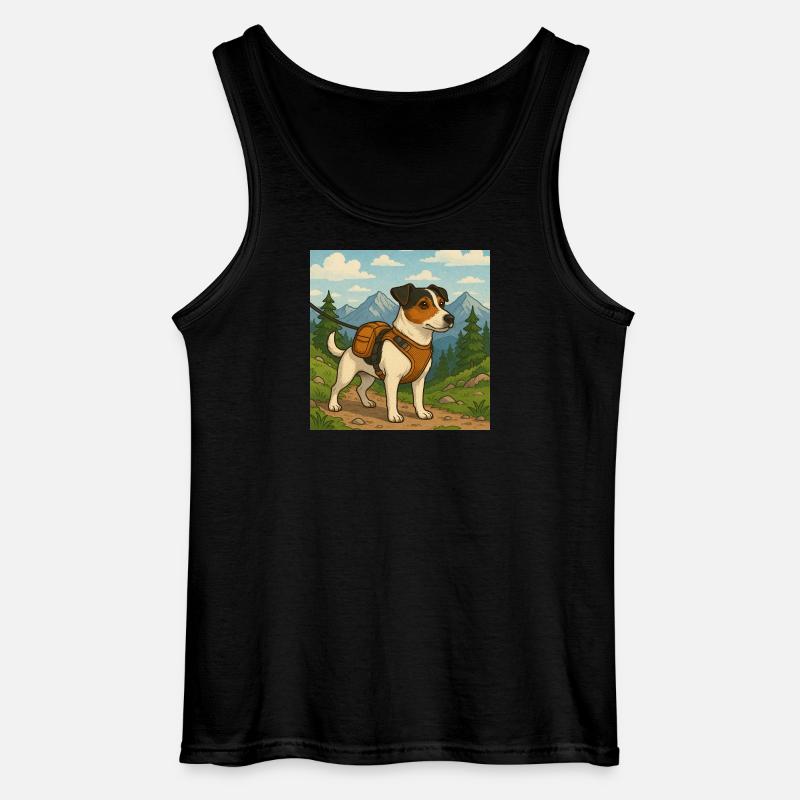 Jack Russel Wanderer - Gildan Männer Tank Top - Schwarz