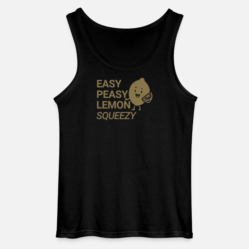 Easy Peasy Lemon Squeezy - Gildan Männer Tank Top - Schwarz