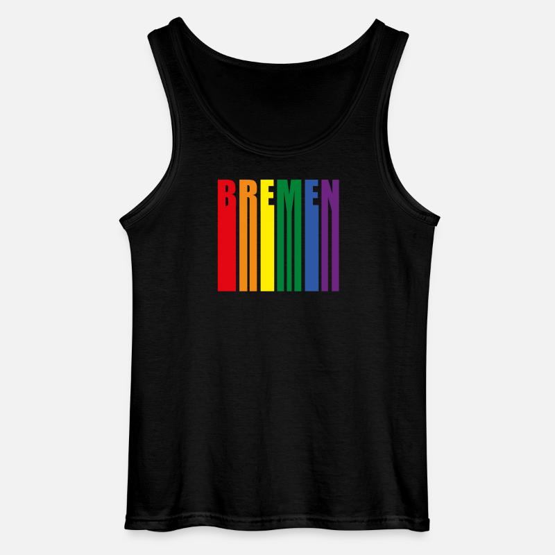 Bremen Regenbogen Pride Geschenk - Gildan Männer Tank Top - Schwarz