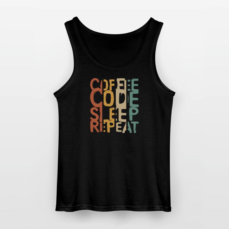 Coffee Code Sleep Repeat – Developer Design Gildan Men’s Tank Top