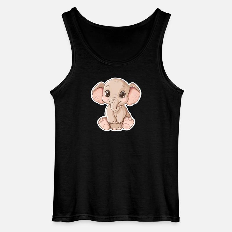 Elefant - Gildan Männer Tank Top - Schwarz