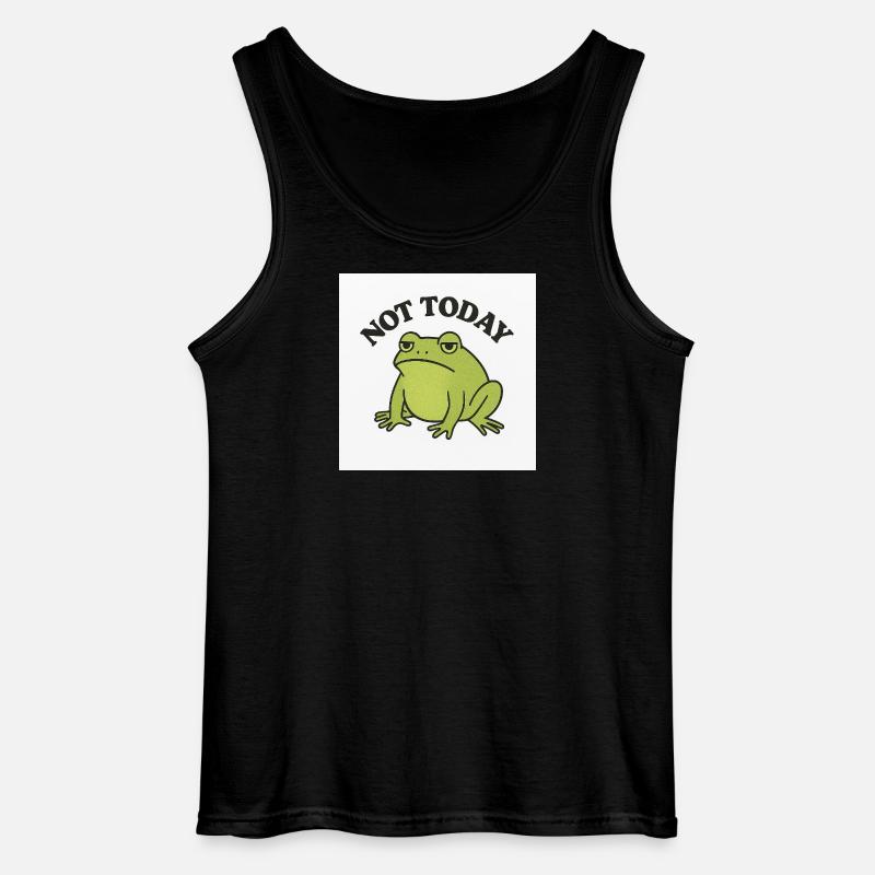 Lustiger Frosch mit Statement Text - Gildan Männer Tank Top - Schwarz
