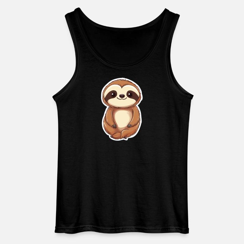 Faultier - Gildan Männer Tank Top - Schwarz