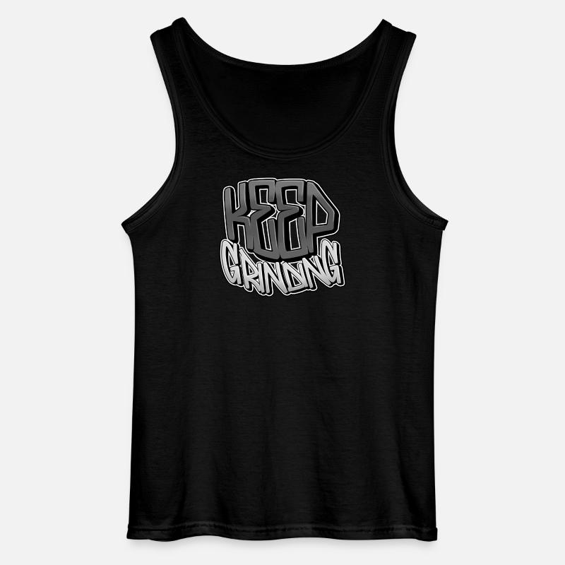 Keep Grinding - Gildan Männer Tank Top - Schwarz