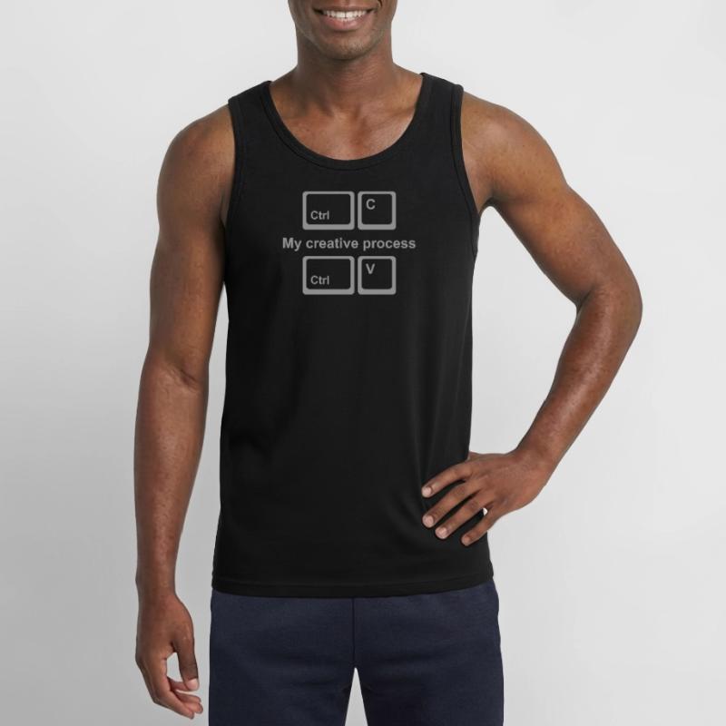 Copy Paste Shirt – Funny Coder & Designer Tee Gildan Männer Tank Top