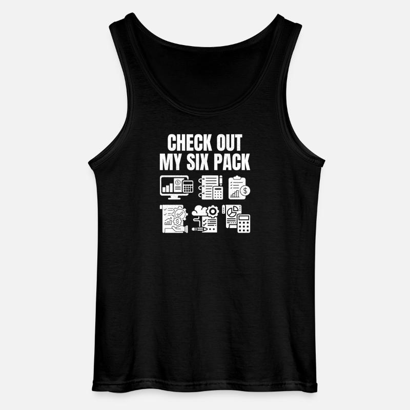 Check out my six Pack  - Gildan Männer Tank Top - Schwarz
