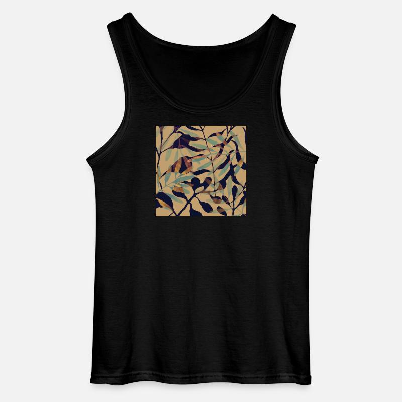 Roasted leaves - Gildan Men’s Tank Top - black