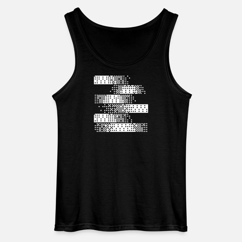Abstract Digital Pixel Pattern - Gildan Men’s Tank Top - black