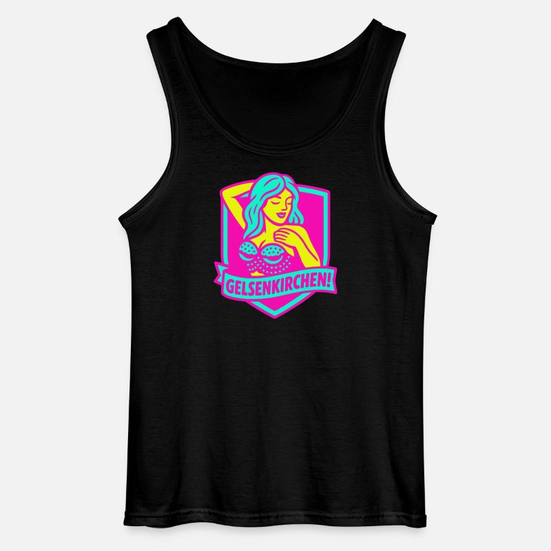 Gelsenkirchen Superstar in pink - Gildan Männer Tank Top - Schwarz