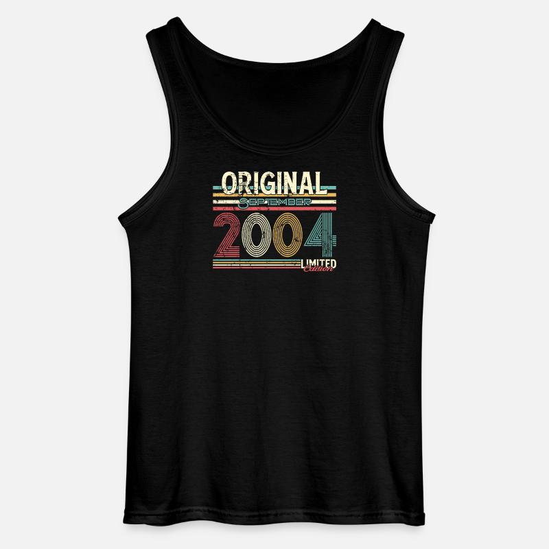 Retro September 2004 Limitierte Edition - Gildan Männer Tank Top - Schwarz