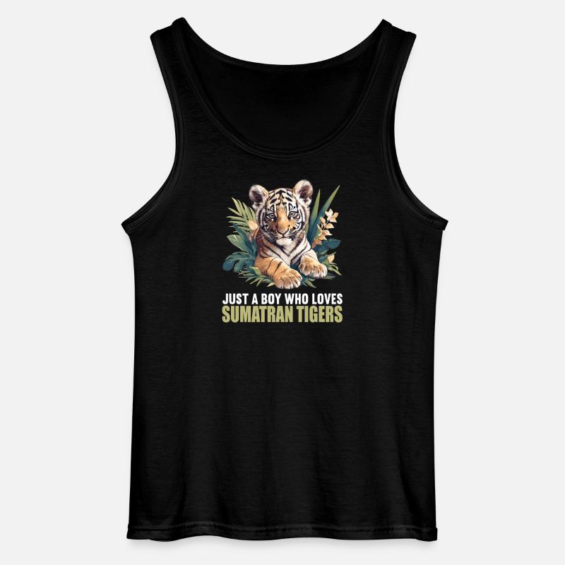 Sumatra-Tiger - Gildan Männer Tank Top - Schwarz